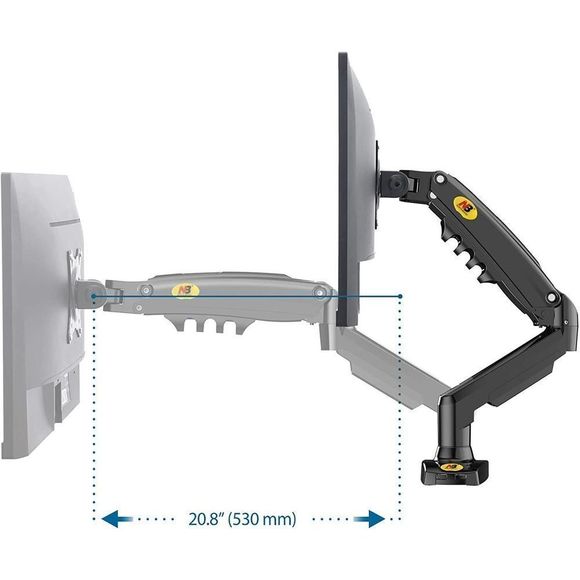 NB North Bayou Monitor Desk Mount Stand Full Motion Swivel Monitor F80 - Picture 5 of 5